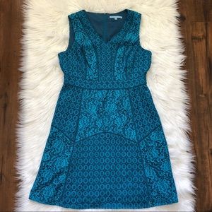 Antonio Melani Aqua Lace a-line Dress Size 12